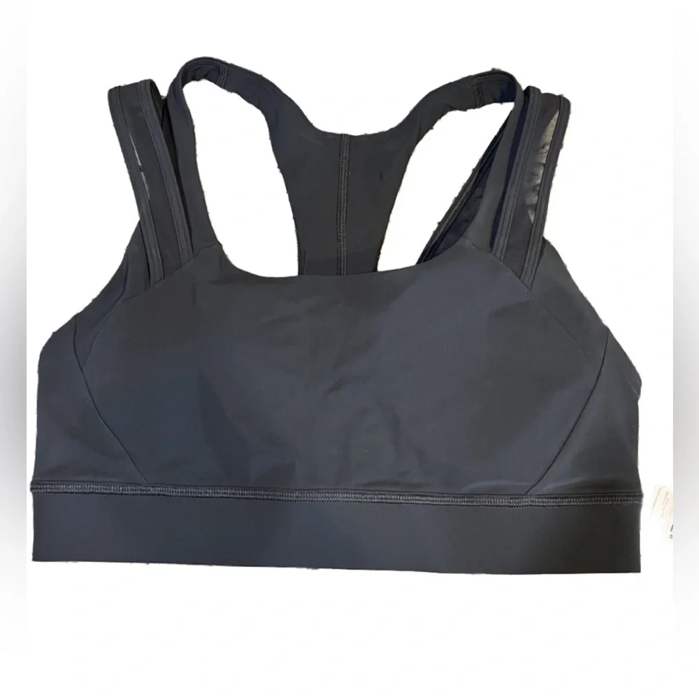 LULULEMON 🌟 Athletica GEARED TO TRAIN Bra Medium Support Graphite Gray 8 A/B